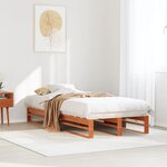 vidaXL Cadre de lit sans matelas cire marron 90x190 cm bois pin massif