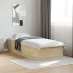 vidaXL Cadre de lit sans matelas chêne sonoma 75x190 cm