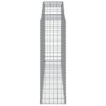 vidaXL Paniers à gabions arqués 5 Pièces 300x50x160/180 cm fer galvanisé