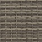 vidaXL Canapé de jardin 2 places avec auvent et tabourets gris rotin