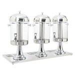 vidaXL Distributeur de jus en acier inoxydable 3 x 8 L