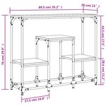 vidaXL Table console sonoma gris 89 5x28x76 cm bois d'ingénierie