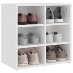 vidaXL Armoires à chaussures 2 Pièces Blanc 52 5x30x50 cm