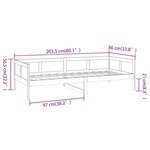 vidaXL Lit de jour sans matelas bois de pin massif 80x200 cm