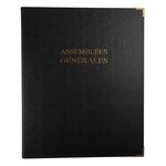 Reliure Luxe Avec Recharge 297x210 Assemblées Générales 100 Feuillets Foliotés 90g + 2 Gardes - Noir - Le Dauphin