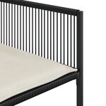 vidaXL Ensemble à manger de jardin 17 Pièces coussins noir résine tressée