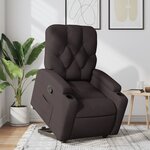 vidaXL Fauteuil inclinable marron foncé tissu