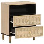 vidaXL Table de chevet 50x33x60 cm bois de manguier massif