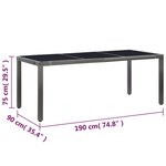 vidaXL Ensemble à manger d'extérieur 9 Pièces Résine tressée Gris