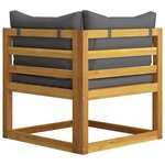 vidaXL Salon de jardin 4 Pièces avec coussin Bois d'acacia solide