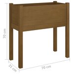 vidaXL Jardinière Marron miel 70x31x70 cm Bois de pin massif