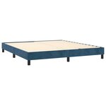 vidaXL Sommier à lattes de lit et matelas Bleu foncé 180x200cm Velours