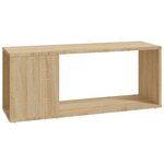 vidaXL Meuble TV Chêne sonoma 80x24x32 cm Aggloméré