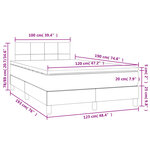 vidaXL Sommier à lattes de lit avec matelas LED bleu foncé 120x190 cm