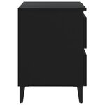 vidaXL Tables de chevet 2 Pièces noir 40x35x50 cm bois d'ingénierie