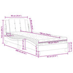 vidaXL Lit avec matelas gris 90x190 cm similicuir