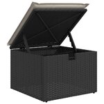 vidaXL Salon de jardin 6 Pièces avec coussins noir résine tressée