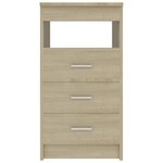 vidaXL Armoire à tiroirs Chêne sonoma 40x50x76 cm Bois d'ingénierie