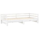 vidaXL Lit coulissant 2x(90x200) cm Blanc Bois de pin massif