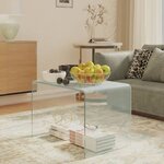 vidaXL Table d'appoint 40x40x60 cm Verre trempé