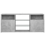 vidaXL Meuble TV avec lumières LED gris béton 120x30x50 cm