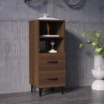 vidaXL Buffet Chêne marron 34 5x34x90 cm Bois d'ingénierie