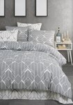 Parure de lit grise AGATHA 240 x 220 cm