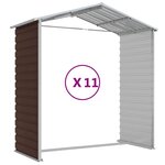 vidaXL Abri de jardin marron 191x980x198 cm acier galvanisé