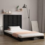 vidaXL Tête de lit murale Noir 146x3x91 5 cm Bois massif de pin