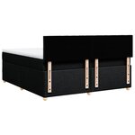 vidaXL Sommier à lattes de lit avec matelas Noir 180x200 cm Tissu