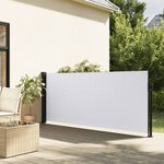 vidaXL Auvent latéral rétractable blanc 140x300 cm