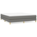 vidaXL Cadre de lit sans matelas gris foncé 180x200 cm tissu