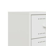 vidaXL Tables de chevet 2 Pièces blanc 36x39x43 5 cm acier