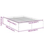 vidaXL Cadre de lit sans matelas chêne sonoma 135x190 cm