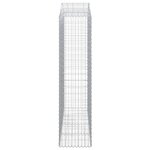 vidaXL Paniers à gabions arqués 7 Pièces 200x50x200/220 cm Fer galvanisé