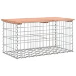 vidaXL Banc de jardin design gabion 83x44x42 cm bois massif de douglas