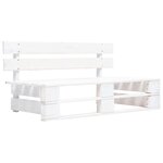vidaXL Banc palette de jardin bois gris blanc