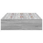 Cadre de lit de rangement vidaXL Gris Sonoma 120x200 cm