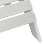 vidaXL Chaise Adirondack blanche avec repose-pieds