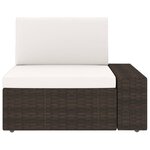 vidaXL Salon de jardin 6 Pièces avec coussins Marron Résine tressée