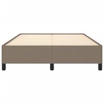 vidaXL Cadre de lit sans matelas taupe 140x200 cm tissu