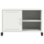 vidaXL Meuble TV blanc 68x39x43 5 cm acier laminé à froid