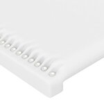 vidaXL Tête de lit à LED Blanc 163x16x118/128 cm Similicuir