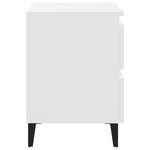 vidaXL Tables de chevet 2 Pièces blanc 40x35x50 cm bois d'ingénierie