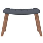 vidaXL Chaise à bascule avec repose-pied Gris foncé Velours