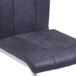 vidaXL Chaises à manger cantilever lot de 6 gris similicuir daim