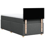 vidaXL Sommier à lattes de lit avec matelas Gris foncé 80x200 cm Tissu