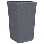 vidaXL Jardinières 4 Pièces gris 32 5x32 5x57 cm polypropylène