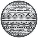 vidaXL Tapis d'extérieur noir Ø120 cm PP