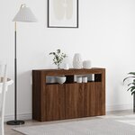 vidaXL Buffet Chêne Brun Bois d'ingénierie 116 x 30 x 75 cm Buffet